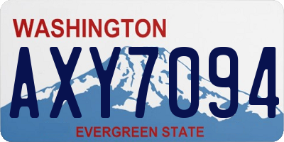 WA license plate AXY7094