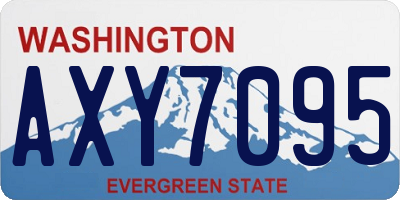 WA license plate AXY7095