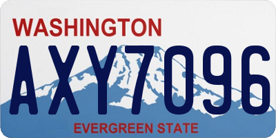 WA license plate AXY7096
