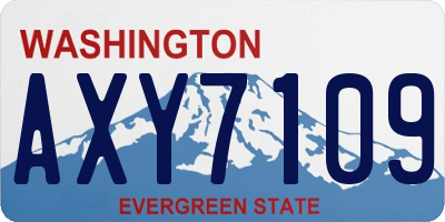 WA license plate AXY7109