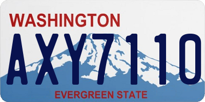 WA license plate AXY7110