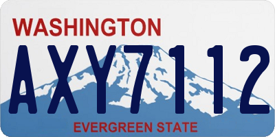 WA license plate AXY7112