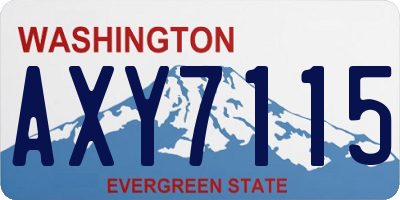 WA license plate AXY7115