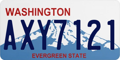 WA license plate AXY7121