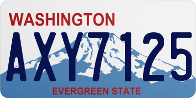 WA license plate AXY7125