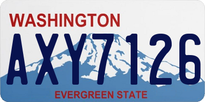 WA license plate AXY7126