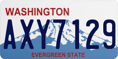 WA license plate AXY7129