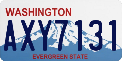 WA license plate AXY7131