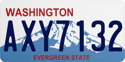 WA license plate AXY7132