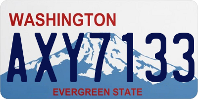 WA license plate AXY7133