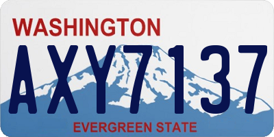 WA license plate AXY7137