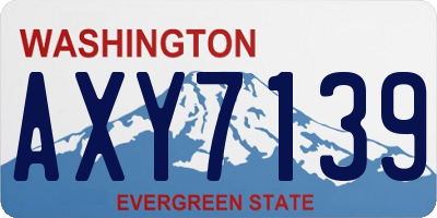 WA license plate AXY7139