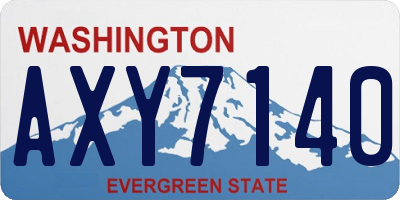 WA license plate AXY7140