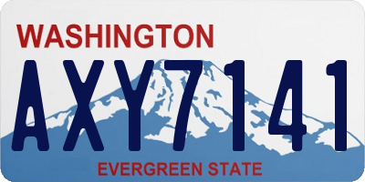 WA license plate AXY7141