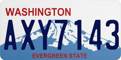 WA license plate AXY7143