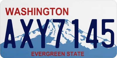 WA license plate AXY7145