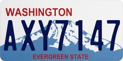WA license plate AXY7147