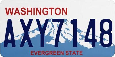 WA license plate AXY7148