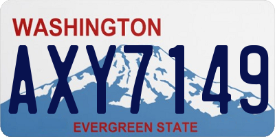 WA license plate AXY7149