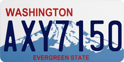 WA license plate AXY7150