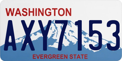 WA license plate AXY7153