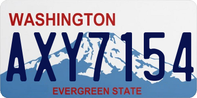 WA license plate AXY7154