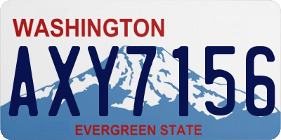 WA license plate AXY7156