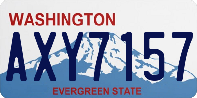 WA license plate AXY7157