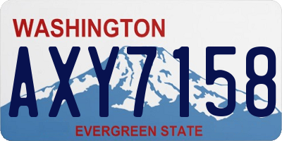 WA license plate AXY7158