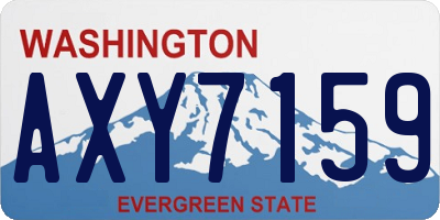 WA license plate AXY7159