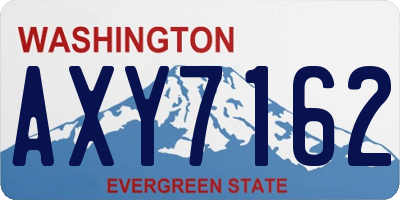 WA license plate AXY7162