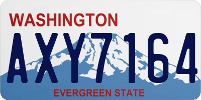 WA license plate AXY7164
