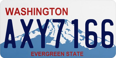 WA license plate AXY7166