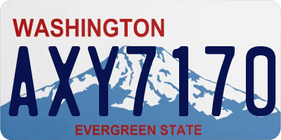 WA license plate AXY7170