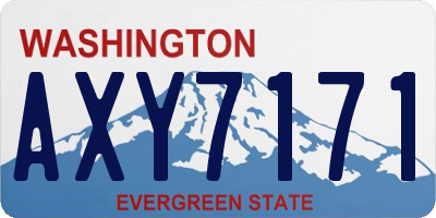 WA license plate AXY7171