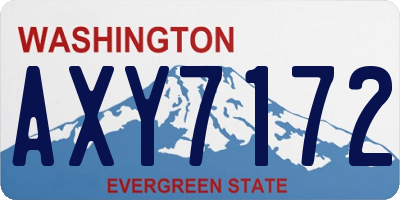 WA license plate AXY7172