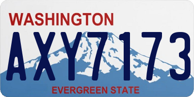 WA license plate AXY7173
