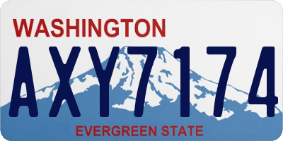 WA license plate AXY7174