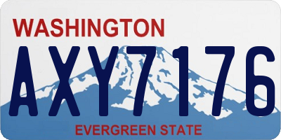 WA license plate AXY7176