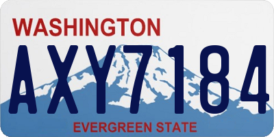 WA license plate AXY7184
