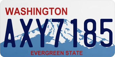 WA license plate AXY7185
