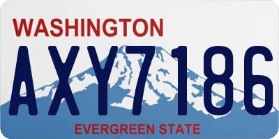 WA license plate AXY7186