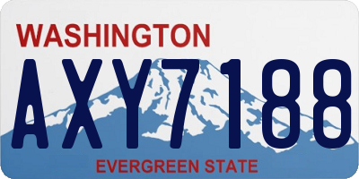 WA license plate AXY7188