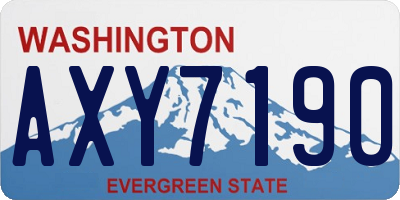 WA license plate AXY7190