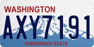 WA license plate AXY7191