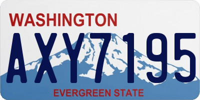 WA license plate AXY7195