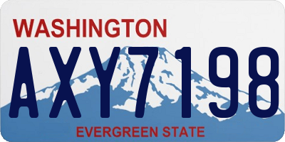 WA license plate AXY7198