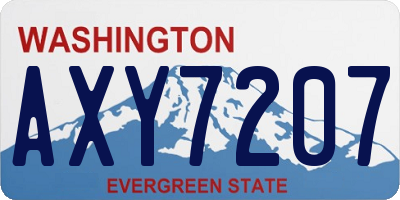 WA license plate AXY7207