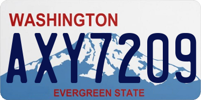 WA license plate AXY7209