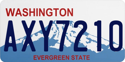 WA license plate AXY7210